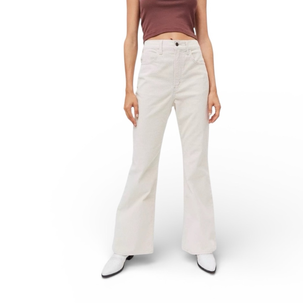 Levi’s‎ White Corduroy 70s High Rise Flare Jeans Size 30